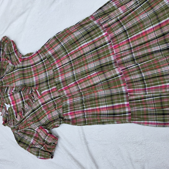 Colorful Plaid Ruffle Top - Picture 1 of 5